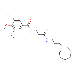 ChemSpider 2D Image | N-(3-{[3-(1-Azepanyl)propyl]amino}-3-oxopropyl)-3,4,5-trimethoxybenzamide | C22H35N3O5