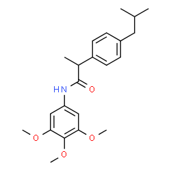 ChemSpider 2D Image | 2-(4-Isobutylphenyl)-N-(3,4,5-trimethoxyphenyl)propanamide | C22H29NO4