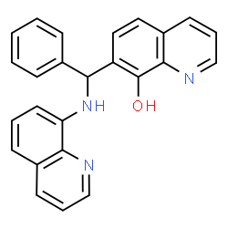ChemSpider 2D Image | 7-(Phenyl(8-quinolinylamino)methyl)-8-quinolinol | C25H19N3O