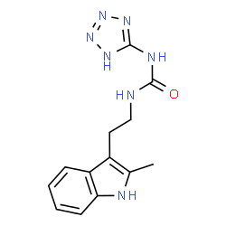 ChemSpider 2D Image | 1-[2-(2-Methyl-1H-indol-3-yl)ethyl]-3-(1H-tetrazol-5-yl)urea | C13H15N7O