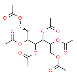 ChemSpider 2D Image | 6-(Acetoxyimino)-1,2,3,4,5-hexanepentayl pentaacetate | C18H25NO12