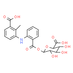 ChemSpider 2D Image | 1-O-{2-[(3-Carboxy-2-methylphenyl)amino]benzoyl}hexopyranuronic acid | C21H21NO10