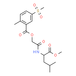 ChemSpider 2D Image | Methyl N-({[2-methyl-5-(methylsulfonyl)benzoyl]oxy}acetyl)leucinate | C18H25NO7S