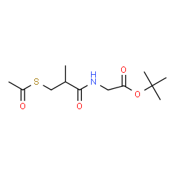 ChemSpider 2D Image | 2-Methyl-2-propanyl N-[3-(acetylsulfanyl)-2-methylpropanoyl]glycinate | C12H21NO4S
