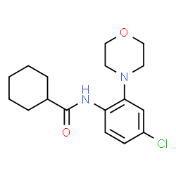 ChemSpider 2D Image | N-[4-Chloro-2-(4-morpholinyl)phenyl]cyclohexanecarboxamide | C17H23ClN2O2