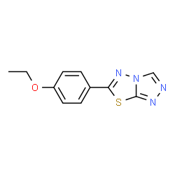 ChemSpider 2D Image | 6-(4-Ethoxyphenyl)[1,2,4]triazolo[3,4-b][1,3,4]thiadiazole | C11H10N4OS