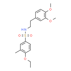 ChemSpider 2D Image | N-[2-(3,4-Dimethoxyphenyl)ethyl]-4-ethoxy-3-methylbenzenesulfonamide | C19H25NO5S