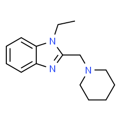 ChemSpider 2D Image | 1-Ethyl-2-(1-piperidinylmethyl)-1H-benzimidazole | C15H21N3