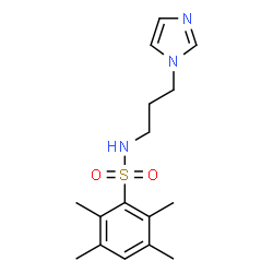ChemSpider 2D Image | N-(3-Imidazol-1-yl-propyl)-2,3,5,6-tetramethyl-benzenesulfonamide | C16H23N3O2S