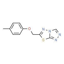 ChemSpider 2D Image | 6-[(4-Methylphenoxy)methyl][1,2,4]triazolo[3,4-b][1,3,4]thiadiazole | C11H10N4OS