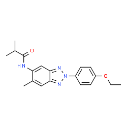 ChemSpider 2D Image | N-[2-(4-Ethoxyphenyl)-6-methyl-2H-benzotriazol-5-yl]-2-methylpropanamide | C19H22N4O2