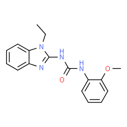 ChemSpider 2D Image | 1-(1-Ethylbenzimidazol-2-Yl)-3-(2-Methoxyphenyl)urea | C17H18N4O2