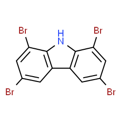 ChemSpider 2D Image | 1,3,6,8-Tetrabromocarbazole | C12H5Br4N