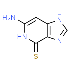 ChemSpider 2D Image | 6-Amino-1,5-dihydro-4H-imidazo[4,5-c]pyridine-4-thione | C6H6N4S