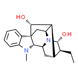 ChemSpider 2D Image | (16R,17R,21alpha)-Ajmalan-17,21-diol | C20H26N2O2