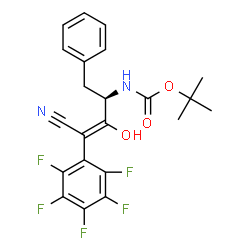 ChemSpider 2D Image | 2-Methyl-2-propanyl [(2R,3E)-4-cyano-3-hydroxy-4-(pentafluorophenyl)-1-phenyl-3-buten-2-yl]carbamate | C22H19F5N2O3
