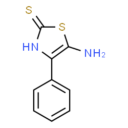 ChemSpider 2D Image | 2-thiazolethiol, 5-amino-4-phenyl- | C9H8N2S2