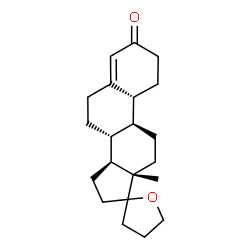 ChemSpider 2D Image | Spiro(estr-4-ene-17,2'(3'H)-furan)-3-one, 4',5'-dihydro- | C21H30O2