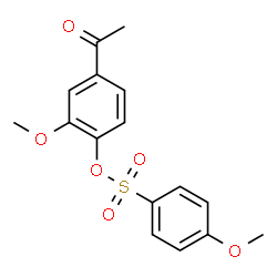 ChemSpider 2D Image | 4-Acetyl-2-methoxyphenyl 4-methoxybenzenesulfonate | C16H16O6S