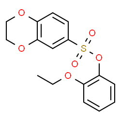 ChemSpider 2D Image | 2-Ethoxyphenyl 2,3-dihydro-1,4-benzodioxine-6-sulfonate | C16H16O6S
