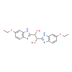 ChemSpider 2D Image | (1S,2S)-1,2-Bis(6-ethoxy-1H-benzimidazol-2-yl)-1,2-ethanediol | C20H22N4O4