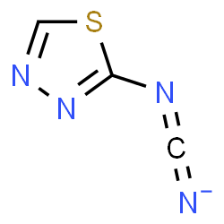 ChemSpider 2D Image | [(1,3,4-Thiadiazol-2-ylimino)methylene]azanide | C3H2N4S