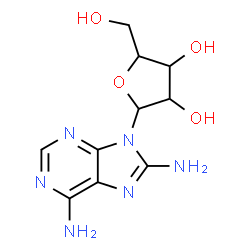 ChemSpider 2D Image | 9-Pentofuranosyl-9H-purine-6,8-diamine | C10H14N6O4