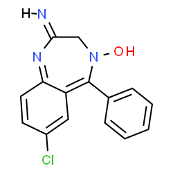 ChemSpider 2D Image | (2Z)-7-Chloro-2-imino-5-phenyl-2,3-dihydro-4H-1,4-benzodiazepin-4-ol | C15H12ClN3O