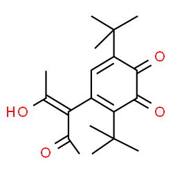 ChemSpider 2D Image | 4-[(2Z)-2-Hydroxy-4-oxo-2-penten-3-yl]-3,6-bis(2-methyl-2-propanyl)-1,2-benzoquinone | C19H26O4