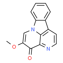 ChemSpider 2D Image | 5-Methoxy-4H-indolo[3,2,1-de][1,5]naphthyridin-4-one | C15H10N2O2