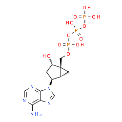 ChemSpider 2D Image | North-Methanocarba-2'-Deoxyadenosine Triphosphate | C12H18N5O11P3