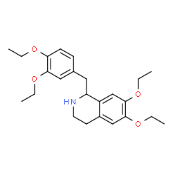 ChemSpider 2D Image | 1-(3,4-Diethoxybenzyl)-6,7-diethoxy-1,2,3,4-tetrahydroisoquinoline | C24H33NO4