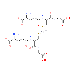 ChemSpider 2D Image | Mercury bis(gamma-glutamyl-3-sulfidoalanylglycine) | C20H32HgN6O12S2