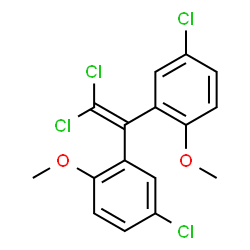 ChemSpider 2D Image | 1,1'-(2,2-Dichloro-1,1-ethenediyl)bis(5-chloro-2-methoxybenzene) | C16H12Cl4O2