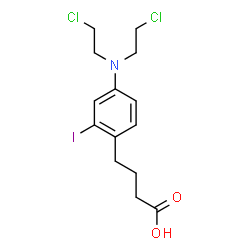 ChemSpider 2D Image | 4-{4-[Bis(2-chloroethyl)amino]-2-iodophenyl}butanoic acid | C14H18Cl2INO2
