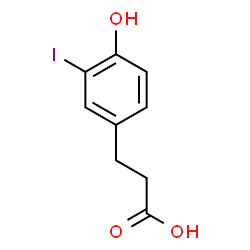ChemSpider 2D Image | 3-(4-Hydroxy-3-iodophenyl)propanoic acid | C9H9IO3