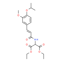 ChemSpider 2D Image | Diethyl {[(2E)-3-(4-isopropoxy-3-methoxyphenyl)-2-propenoyl]amino}malonate | C20H27NO7