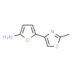 ChemSpider 2D Image | 5-(2-Methyl-1,3-thiazol-4-yl)-2-furanamine | C8H8N2OS