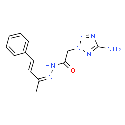 ChemSpider 2D Image | 2-(5-Amino-2H-tetrazol-2-yl)-N'-[(2Z,3E)-4-phenyl-3-buten-2-ylidene]acetohydrazide | C13H15N7O