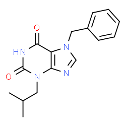 ChemSpider 2D Image | 7-Benzyl-3-isobutyl-3,7-dihydro-1H-purine-2,6-dione | C16H18N4O2