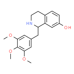 ChemSpider 2D Image | 1-(3,4,5-Trimethoxybenzyl)-1,2,3,4-tetrahydro-7-isoquinolinol | C19H23NO4