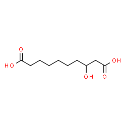 ChemSpider 2D Image | 3-Hydroxysebacic acid | C10H18O5
