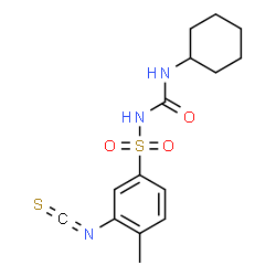 ChemSpider 2D Image | N-(Cyclohexylcarbamoyl)-3-isothiocyanato-4-methylbenzenesulfonamide | C15H19N3O3S2