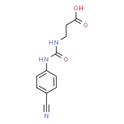 ChemSpider 2D Image | N-[(4-Cyanophenyl)carbamoyl]-beta-alanine | C11H11N3O3