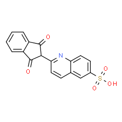 ChemSpider 2D Image | 2-(2-QUINOLYL-6-SULFONIC ACID)-1,3-INDANDIONE | C18H11NO5S