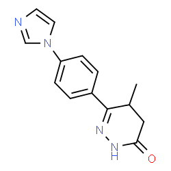 ChemSpider 2D Image | 6-[4-(1H-Imidazol-1-yl)phenyl]-5-methyl-4,5-dihydro-3(2H)-pyridazinone | C14H14N4O