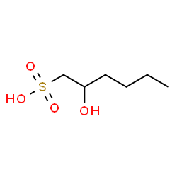 ChemSpider 2D Image | 2-Hydroxy-1-hexanesulfonic acid | C6H14O4S