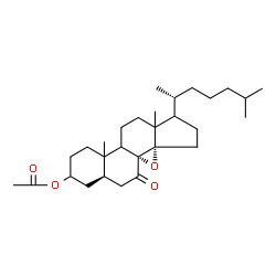 ChemSpider 2D Image | (5alpha,8alpha,9xi,10xi,13xi,17xi)-7-Oxo-8,14-epoxycholestan-3-yl acetate | C29H46O4