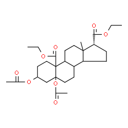 ChemSpider 2D Image | Ethyl (17alpha)-3,5-diacetoxy-19-ethoxy-19-oxoandrostane-17-carboxylate | C28H42O8