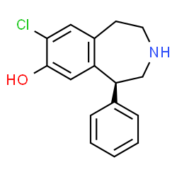 ChemSpider 2D Image | (5S)-8-Chloro-5-phenyl-2,3,4,5-tetrahydro-1H-3-benzazepin-7-ol | C16H16ClNO